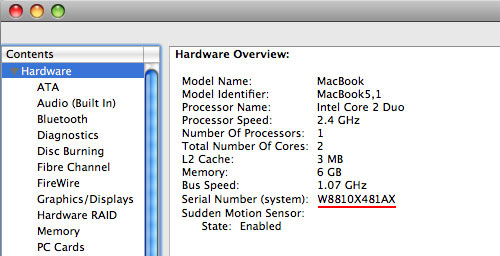 Macbook pro 2012 serial number lookup